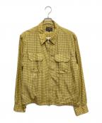 BEAMS PLUSビームスプラス）の古着「ジオメトリック柄 ジップ ブルゾン」｜イエロー