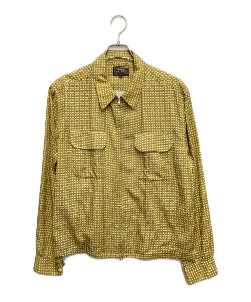 BEAMS PLUS（ビームスプラス）BEAMS PLUS (ビームスプラス) ジオメトリック柄 ジップ ブルゾン イエロー サイズ:Mの古着・服飾アイテム