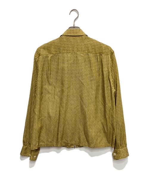BEAMS PLUS（ビームスプラス）BEAMS PLUS (ビームスプラス) ジオメトリック柄 ジップ ブルゾン イエロー サイズ:Mの古着・服飾アイテム