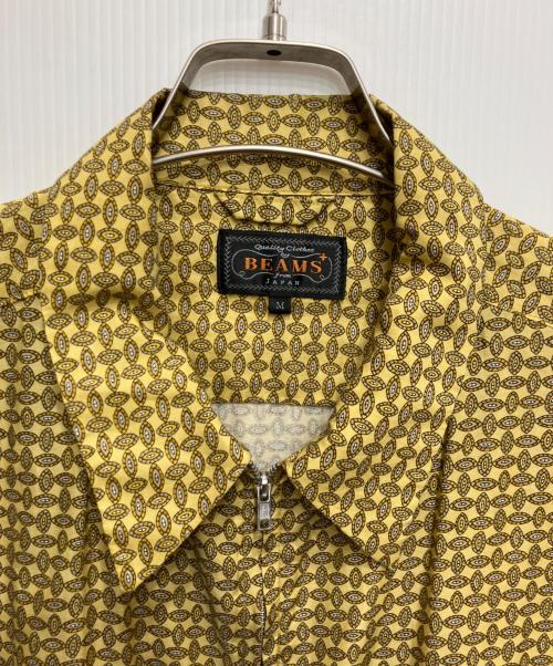 BEAMS PLUS（ビームスプラス）BEAMS PLUS (ビームスプラス) ジオメトリック柄 ジップ ブルゾン イエロー サイズ:Mの古着・服飾アイテム