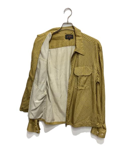 BEAMS PLUS（ビームスプラス）BEAMS PLUS (ビームスプラス) ジオメトリック柄 ジップ ブルゾン イエロー サイズ:Mの古着・服飾アイテム
