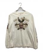 HARLEY-DAVIDSONハーレーダビッドソン）の古着「両面プリントカットソー」｜アイボリー