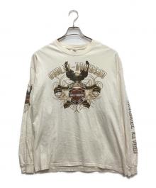 HARLEY-DAVIDSON（ハーレーダビッドソン）の古着「両面プリントカットソー」｜アイボリー