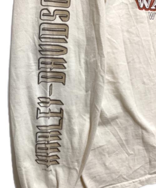 HARLEY-DAVIDSON（ハーレーダビッドソン）HARLEY-DAVIDSON (ハーレーダビッドソン) 両面プリントカットソー アイボリー サイズ:XLの古着・服飾アイテム