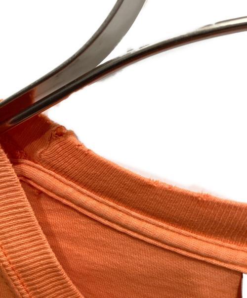 HARLEY-DAVIDSON（ハーレーダビッドソン）HARLEY-DAVIDSON (ハーレーダビッドソン) 袖フレイム両面プリントカットソー オレンジ サイズ:Lの古着・服飾アイテム