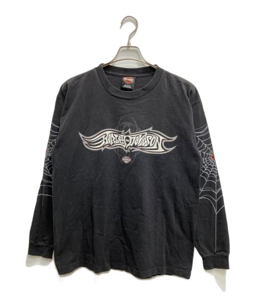 HARLEY-DAVIDSON（ハーレーダビッドソン）HARLEY-DAVIDSON (ハーレーダビッドソン) スパイダー両面プリントカットソー グレー サイズ:Lの古着・服飾アイテム