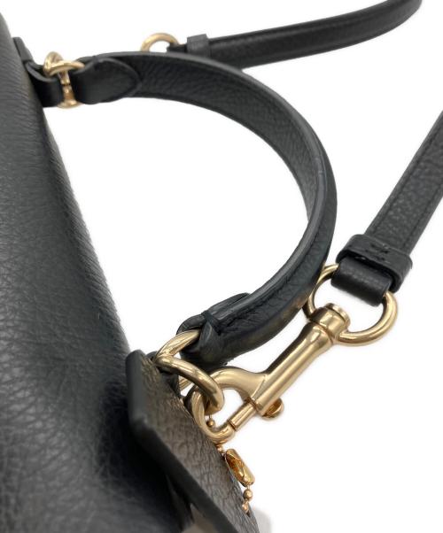 COACH（コーチ）COACH (コーチ) ペッパー サッチェル シグネチャー キャンバス ブラック×ブラウンの古着・服飾アイテム