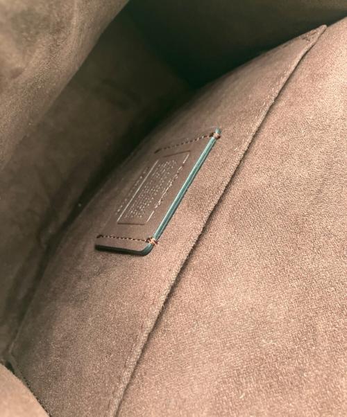 COACH（コーチ）COACH (コーチ) ペッパー サッチェル シグネチャー キャンバス ブラック×ブラウンの古着・服飾アイテム