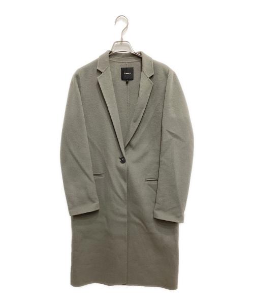 theory（セオリー）theory (セオリー) カシミヤ混コート グレー サイズ:Sの古着・服飾アイテム