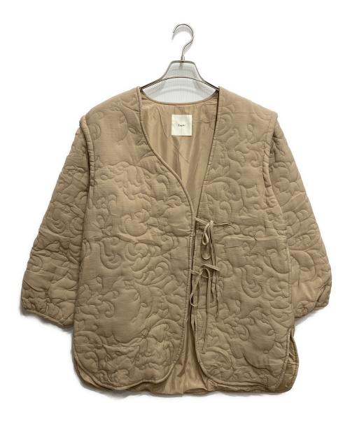 Eaphi（エフィ）Eaphi (エフィ) leaf pattern quilting coat/キルティングジャケット ベージュ サイズ:Fの古着・服飾アイテム