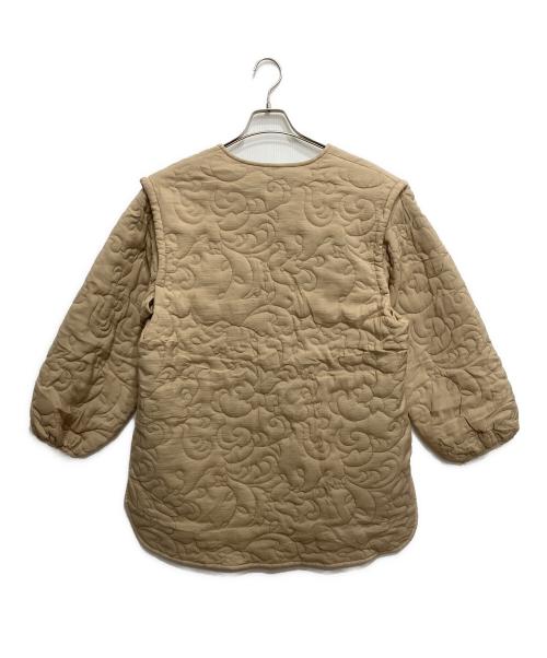 Eaphi（エフィ）Eaphi (エフィ) leaf pattern quilting coat/キルティングジャケット ベージュ サイズ:Fの古着・服飾アイテム