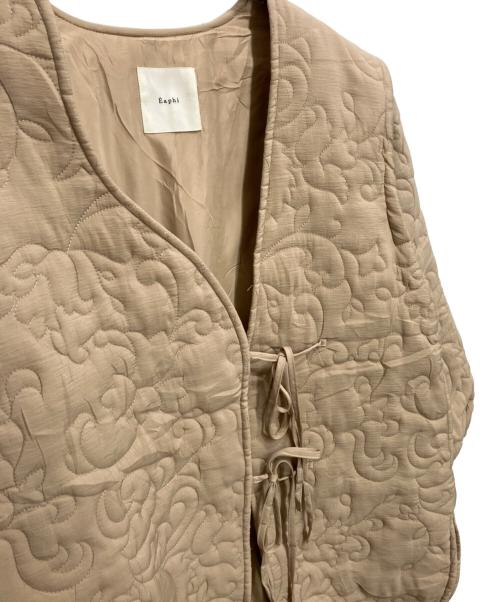 Eaphi（エフィ）Eaphi (エフィ) leaf pattern quilting coat/キルティングジャケット ベージュ サイズ:Fの古着・服飾アイテム
