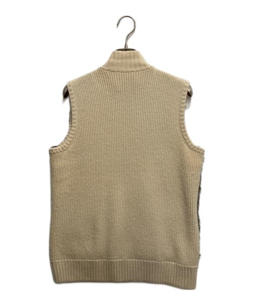 POLO GOLF（ポロ ゴルフ）POLO GOLF (ポロ ゴルフ) フロントファーウールカシミアニットベスト ベージュ サイズ:Sの古着・服飾アイテム