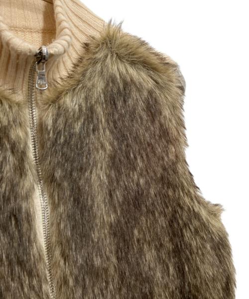 POLO GOLF（ポロ ゴルフ）POLO GOLF (ポロ ゴルフ) フロントファーウールカシミアニットベスト ベージュ サイズ:Sの古着・服飾アイテム