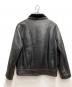US SHEEPSKIN (USシープスキン) ムートンライダースジャケット ブラウン サイズ:L：15000円