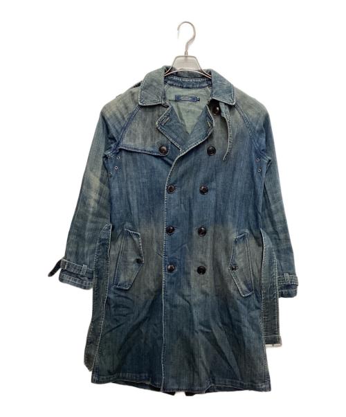 RALPH LAUREN（ラルフローレン）RALPH LAUREN (ラルフローレン) デニムトレンチコート ブルー サイズ:Mの古着・服飾アイテム