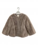 自由区ジユウク）の古着「ウールムートン ショートジャケット」｜ブラウン