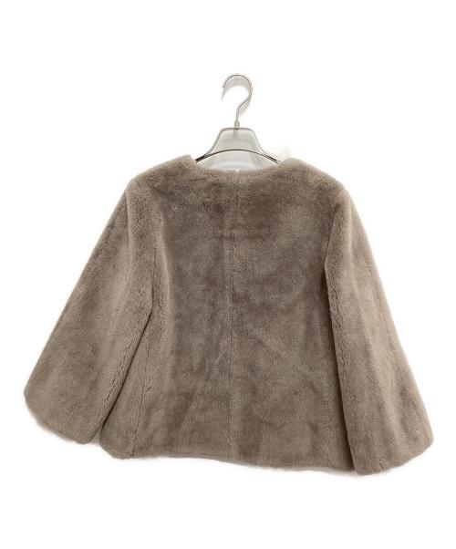 自由区（ジユウク）自由区 (ジユウク) ウールムートン ショートジャケット ブラウン サイズ:40の古着・服飾アイテム