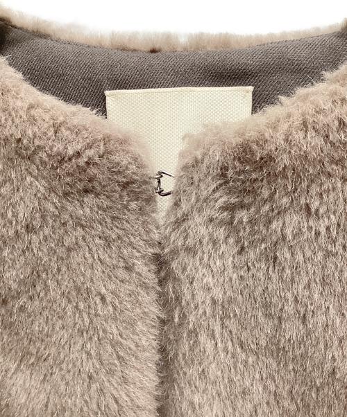 自由区（ジユウク）自由区 (ジユウク) ウールムートン ショートジャケット ブラウン サイズ:40の古着・服飾アイテム