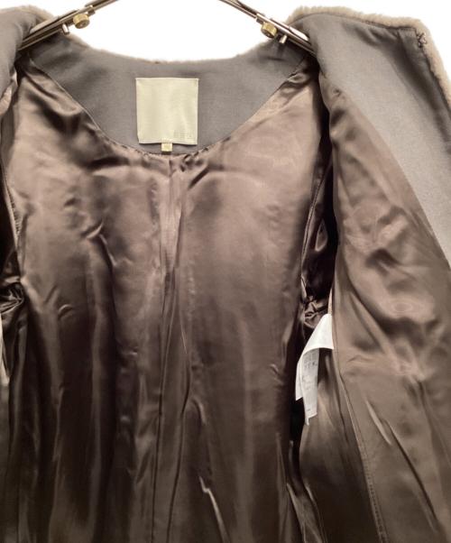 自由区（ジユウク）自由区 (ジユウク) ウールムートン ショートジャケット ブラウン サイズ:40の古着・服飾アイテム