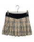 BURBERRY BLUE LABEL（バーバリーロンドンブルーレーベル）の古着「ノバチェックミニスカート」｜ブラック×ベージュ