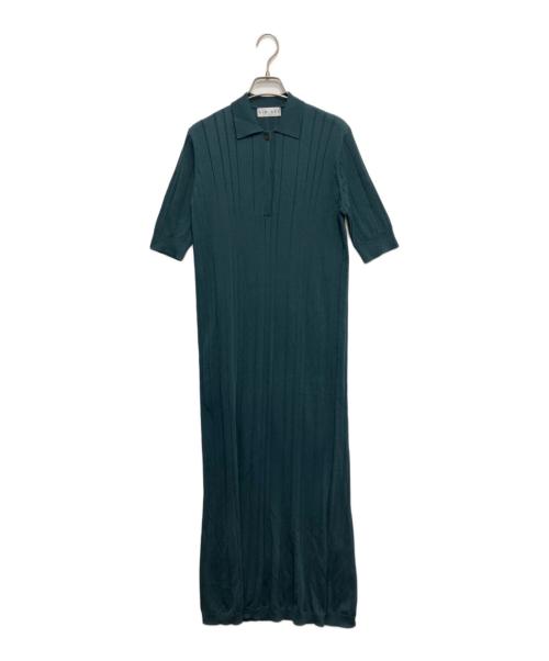 RIM.ARK（リムアーク）RIM.ARK (リムアーク) Little flare knit dress ブルー サイズ:36の古着・服飾アイテム