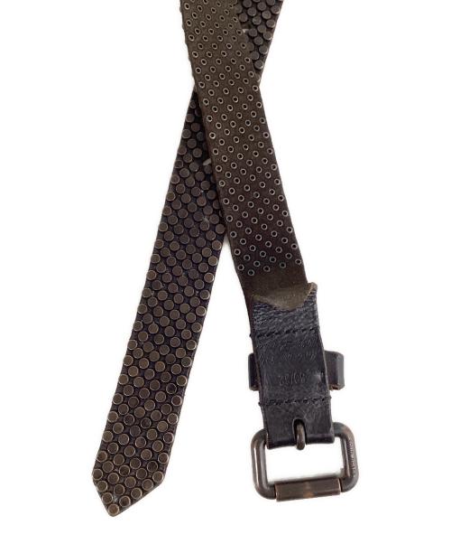 htc（エイチティーシー）HTC (エイチティーシー) スタッズベルト ブラウンの古着・服飾アイテム