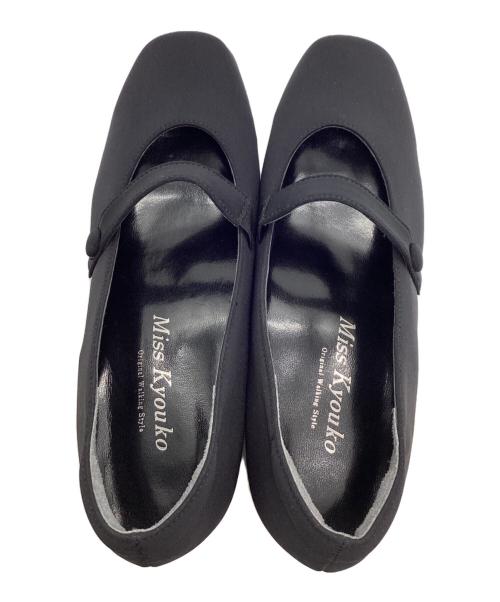 miss kyoto（ミス キョウト）miss kyoto (ミス キョウト) コンフォートパンプス ブラック サイズ:22cmの古着・服飾アイテム
