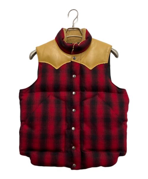 SUGAR CANE（シュガーケーン）SUGAR CANE (シュガーケーン) ダウンベスト レッド×ブラック サイズ:Sの古着・服飾アイテム