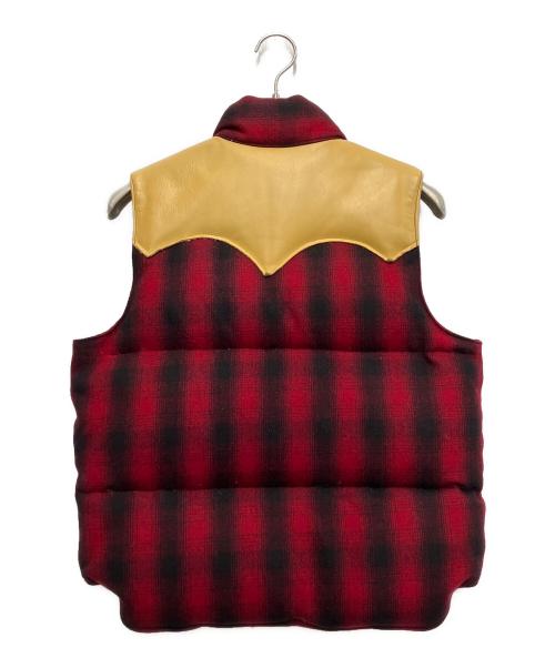 SUGAR CANE（シュガーケーン）SUGAR CANE (シュガーケーン) ダウンベスト レッド×ブラック サイズ:Sの古着・服飾アイテム