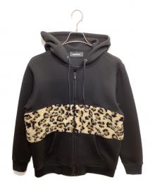 DIESEL（ディーゼル）の古着「ボアラインジップパーカー」｜ブラック