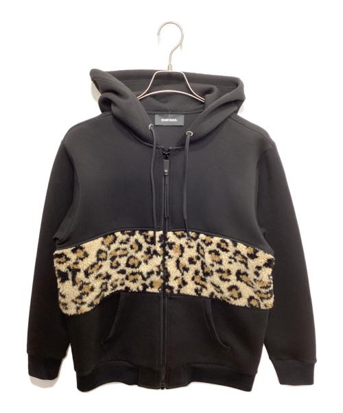 DIESEL（ディーゼル）DIESEL (ディーゼル) ボアラインジップパーカー ブラック サイズ:Sの古着・服飾アイテム