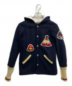 skookum×beaverスクーカム×ビーバー）の古着「フード付スタジャン」｜ネイビー