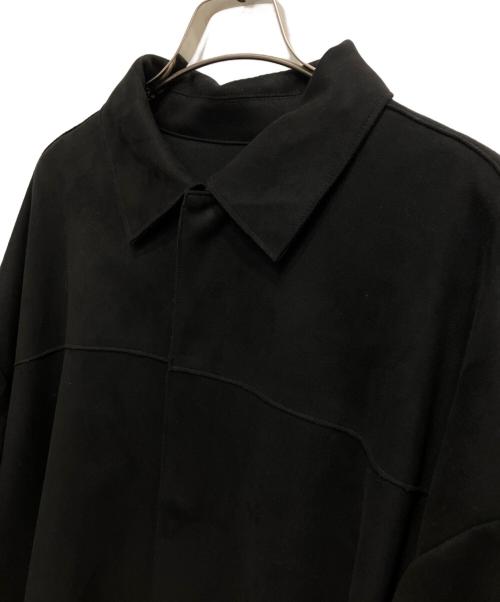 ENOF（イナフ）ENOF (イナフ) スウェードタッチオーバーサイズシャツ ブラック サイズ:freeの古着・服飾アイテム