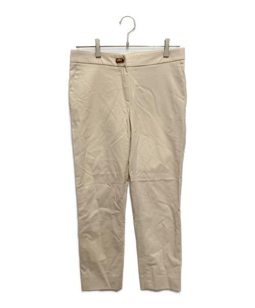 Salvatore Ferragamo（サルヴァトーレ フェラガモ）Salvatore Ferragamo (サルヴァトーレ フェラガモ) ガンチーニボタンテーパードパンツ ベージュ サイズ:40の古着・服飾アイテム