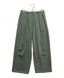 YDOT（ワイドット）の古着「TECH FLEECE CIRCLE Buggy Pants(テックフリースサークルバギーパンツ)」｜黄緑