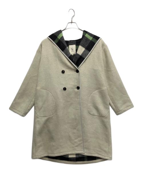 CRESTBRIDGE（クレストブリッジ）CRESTBRIDGE (クレストブリッジ) フーディーロングコート ベージュ サイズ:Mの古着・服飾アイテム