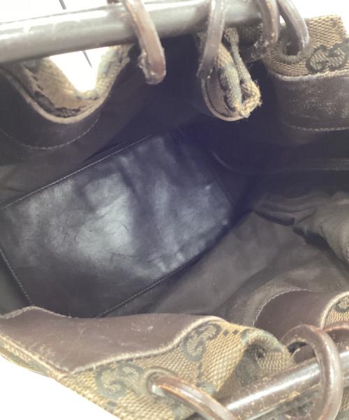 GUCCI（グッチ）GUCCI (グッチ) インバッグ付GGトートバッグ ブラウンの古着・服飾アイテム