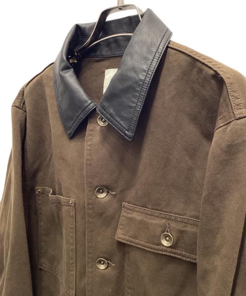 Sea Room lynn（シールームリン）Sea Room Lynn (シールームリン) ECO Leather  collar カバーオール ブラウン サイズ:Freeの古着・服飾アイテム