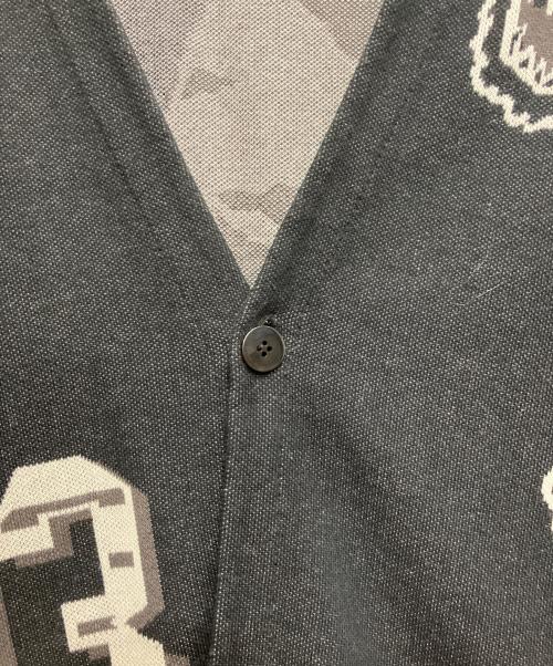 WEIRDO（ウィアード）WEIRDO (ウィアード) RINGING TIGER L/S KNIT CARDIGAN/タイガーニットカーディガン ブラック サイズ:2の古着・服飾アイテム