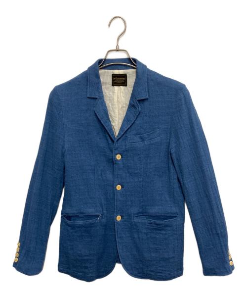 BYGLADHAND（バイグラッドハンド）BYGLADHAND (バイグラッドハンド) 刺繍テーラードジャケット ブルー サイズ:Mの古着・服飾アイテム