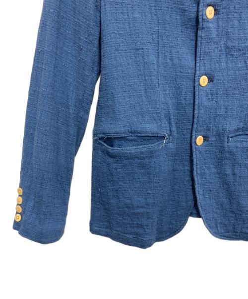 BYGLADHAND（バイグラッドハンド）BYGLADHAND (バイグラッドハンド) 刺繍テーラードジャケット ブルー サイズ:Mの古着・服飾アイテム