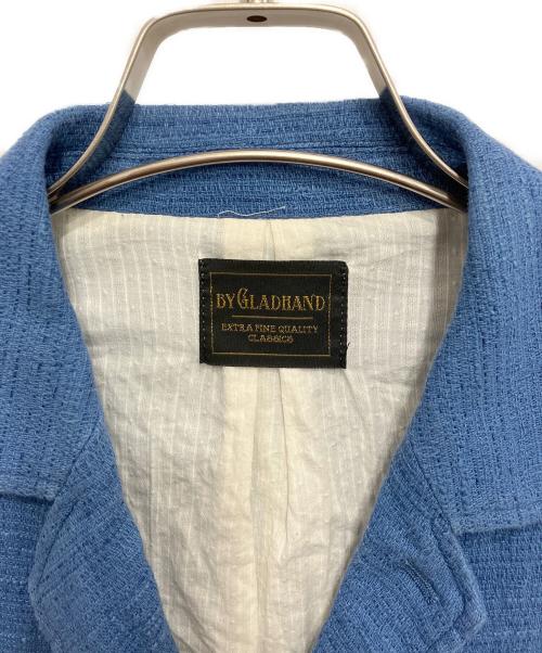 BYGLADHAND（バイグラッドハンド）BYGLADHAND (バイグラッドハンド) 刺繍テーラードジャケット ブルー サイズ:Mの古着・服飾アイテム