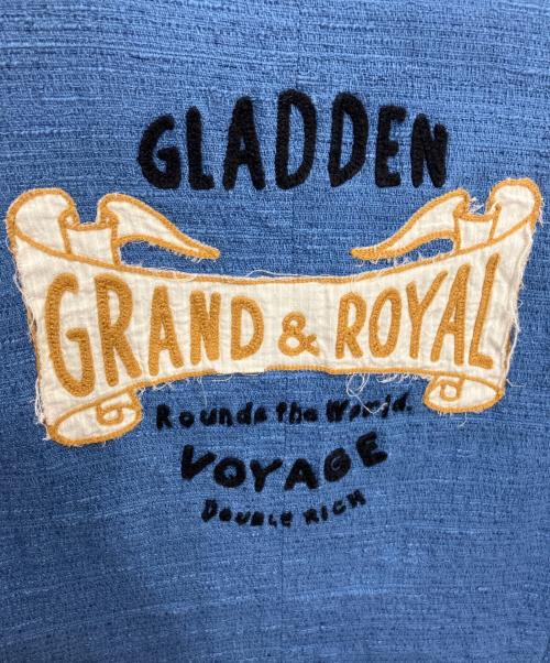 BYGLADHAND（バイグラッドハンド）BYGLADHAND (バイグラッドハンド) 刺繍テーラードジャケット ブルー サイズ:Mの古着・服飾アイテム