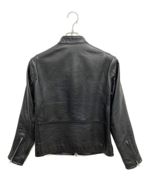 green label relaxing（グリーンレーベルリラクシング）green label relaxing (グリーンレーベルリラクシング) SOFT/COW S-ライダースジャケット ブラック サイズ:Ｍの古着・服飾アイテム