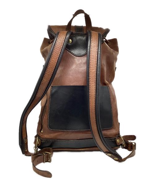 Herz（ヘルツ）Herz (ヘルツ) レザーリュック ブラウンの古着・服飾アイテム
