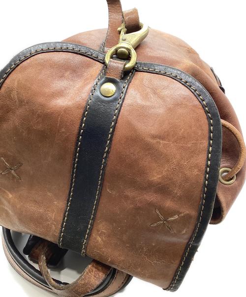 Herz（ヘルツ）Herz (ヘルツ) レザーリュック ブラウンの古着・服飾アイテム