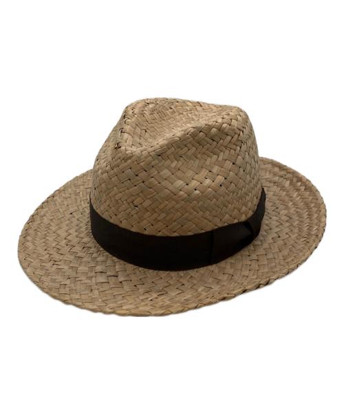 Mr.FATMAN&CO（ミスターファットマンアンドコー）Mr.FATMAN&CO (ミスターファットマンアンドコー) がま草カンカン帽 ベージュの古着・服飾アイテム