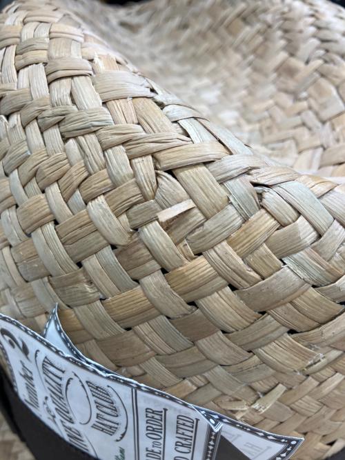 Mr.FATMAN&CO（ミスターファットマンアンドコー）Mr.FATMAN&CO (ミスターファットマンアンドコー) がま草カンカン帽 ベージュの古着・服飾アイテム