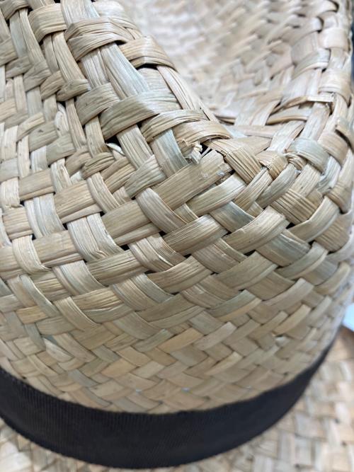 Mr.FATMAN&CO（ミスターファットマンアンドコー）Mr.FATMAN&CO (ミスターファットマンアンドコー) がま草カンカン帽 ベージュの古着・服飾アイテム